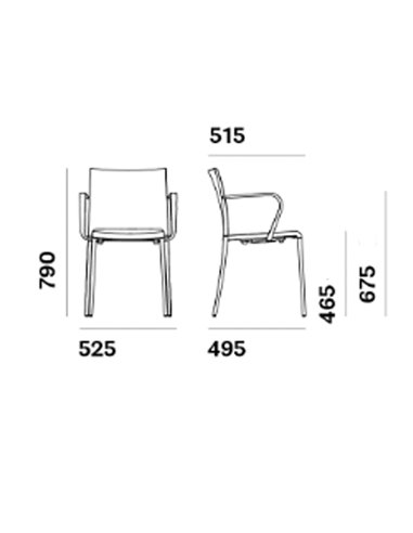 Стул PEDRALI MYA 705/2 ALU