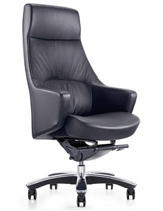 Кресло A2208 для руководителя, черное, кожаное