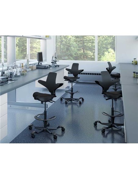 Кресло HAG CAPISCO PULS 8020 Black, эргономичное, с подставкой под ноги