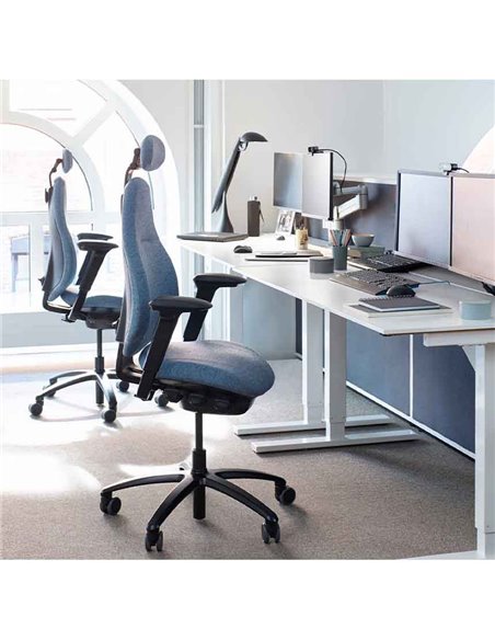 Кресло FLOKK RH MEREO 220 BLACK эргономичное, новозеландская шерсть SELECT (GABRIEL)