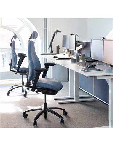 Кресло FLOKK RH MEREO 220 BLACK эргономичное, новозеландская шерсть SELECT (GABRIEL)