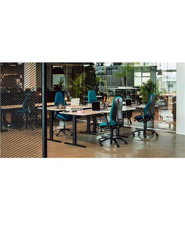 Кресло FLOKK RH MEREO 220 BLACK эргономичное, новозеландская шерсть SELECT (GABRIEL)