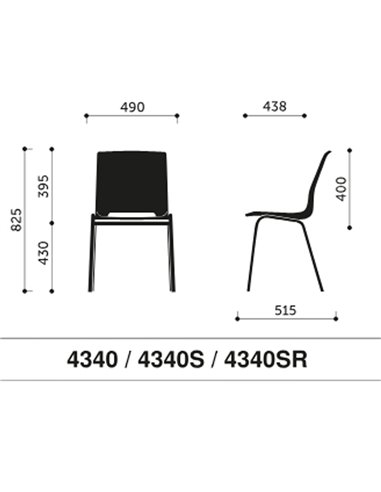 Кресло PROFIM ANA 4340 для посетителя, бирюзовое