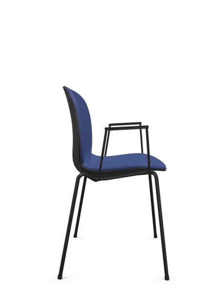 Кресло PROFIM NOOR 4-LEGS 6050SB GRAPHITE, для посетителя, с подлокотниками