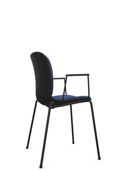 Кресло PROFIM NOOR 4-LEGS 6050SB GRAPHITE, для посетителя, с подлокотниками