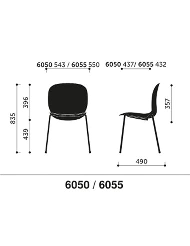 Кресло PROFIM NOOR 4-LEGS 6050F, для посетителя