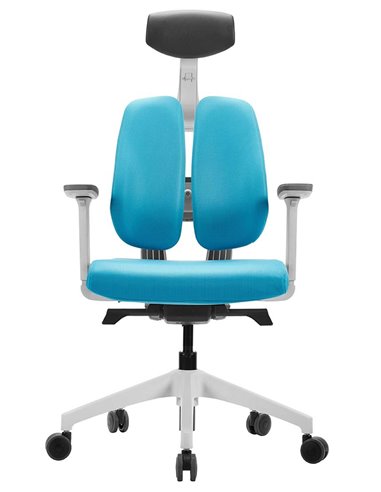 Крісло DUOREST D2 WHITE/BLUE ортопедичне