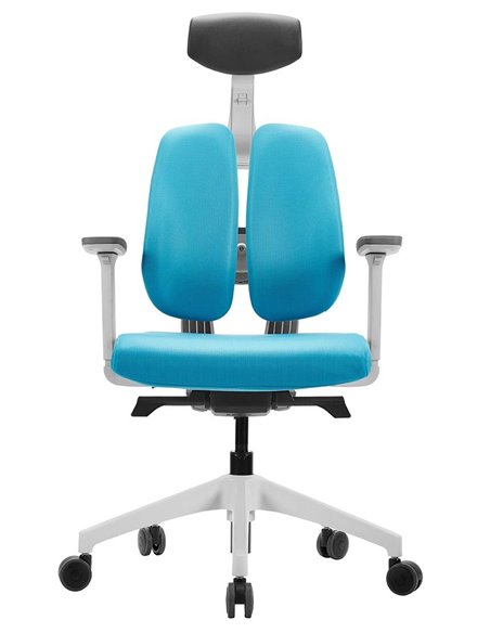 Крісло DUOREST D2 WHITE/BLUE ортопедичне