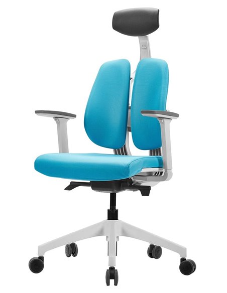 Крісло DUOREST D2 WHITE/BLUE ортопедичне