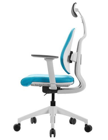 Крісло DUOREST D2 WHITE/BLUE ортопедичне