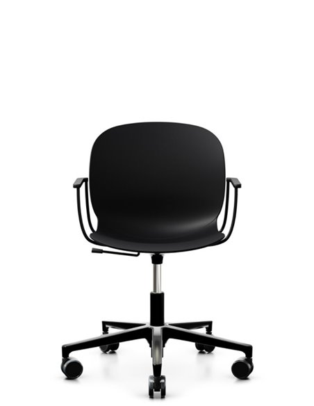 Кресло PROFIM NOOR FOOTBASE 6070 BLACK, с подлокотниками