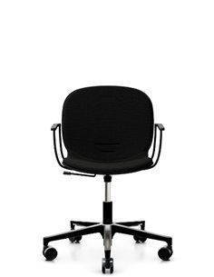 Кресло PROFIM NOOR FOOTBASE 6070SB BLACK, с подлокотниками