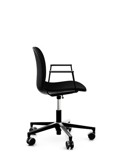 Кресло PROFIM NOOR FOOTBASE 6070SB BLACK, с подлокотниками