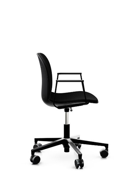 Кресло PROFIM NOOR FOOTBASE 6070SB BLACK, с подлокотниками