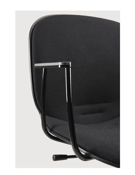 Кресло PROFIM NOOR FOOTBASE 6070SB BLACK, с подлокотниками