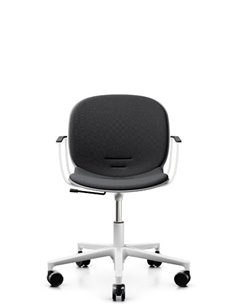 Кресло PROFIM NOOR FOOTBASE 6070SB WHITE, с подлокотниками
