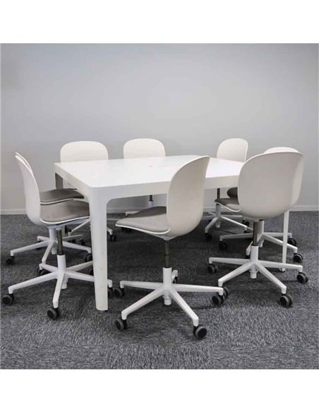 Кресло PROFIM NOOR FOOTBASE 6070F WHITE, с подлокотниками