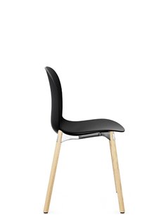 Кресло PROFIM NOOR WOODEN LEGS 6080 GRAPHITE, NATURAL ASH 2
