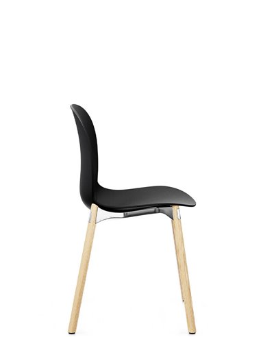 Крісло PROFIM NOOR WOODEN LEGS 6080 GRAPHITE, NATURAL ASH