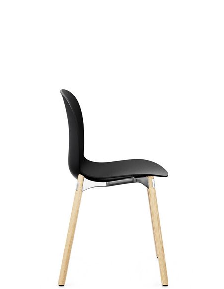 Крісло PROFIM NOOR WOODEN LEGS 6080 GRAPHITE, NATURAL ASH