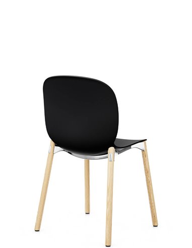 Крісло PROFIM NOOR WOODEN LEGS 6080 GRAPHITE, NATURAL ASH