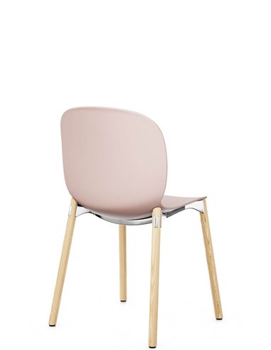 Кресло PROFIM NOOR WOODEN LEGS 6080 ROSE, NATURAL ASH