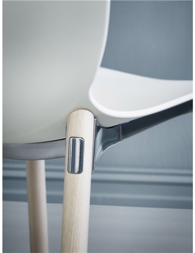 Кресло PROFIM NOOR WOODEN LEGS 6080 ROSE, NATURAL ASH