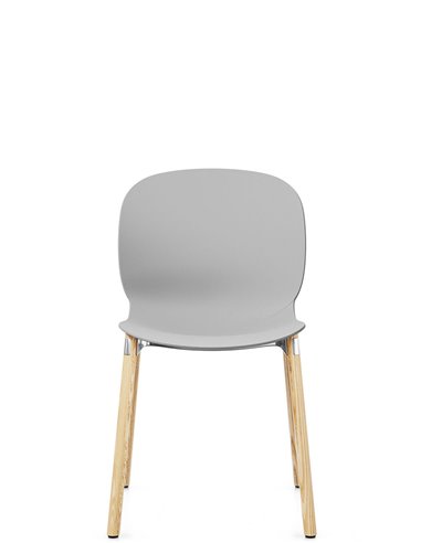 Кресло PROFIM NOOR WOODEN LEGS 6080 MISTY GREY, NATURAL ASH