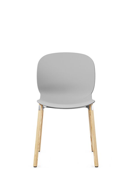 Кресло PROFIM NOOR WOODEN LEGS 6080 MISTY GREY, NATURAL ASH