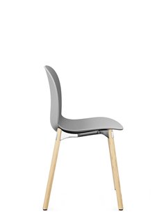 Кресло PROFIM NOOR WOODEN LEGS 6080 MISTY GREY, NATURAL ASH 2