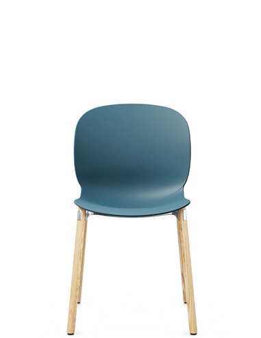 Кресло PROFIM NOOR WOODEN LEGS 6080 TEAL BLUE, NATURAL ASH
