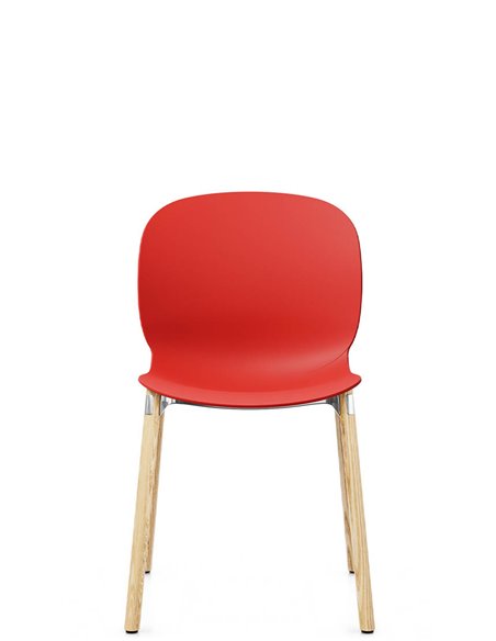 Кресло PROFIM NOOR WOODEN LEGS 6080 POPPY, NATURAL ASH