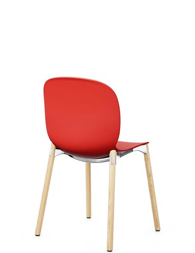 Кресло PROFIM NOOR WOODEN LEGS 6080 POPPY, NATURAL ASH