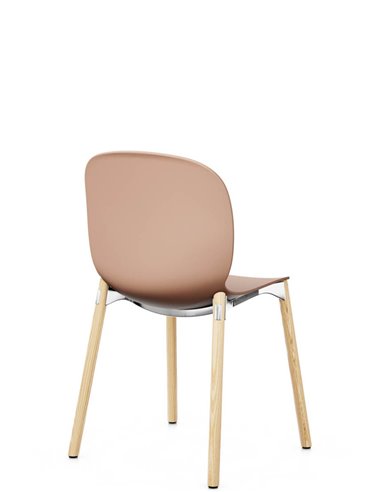 Кресло PROFIM NOOR WOODEN LEGS 6080 CORAL, NATURAL ASH