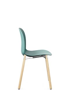 Кресло PROFIM NOOR WOODEN LEGS 6080 SEA GREEN, NATURAL ASH 2