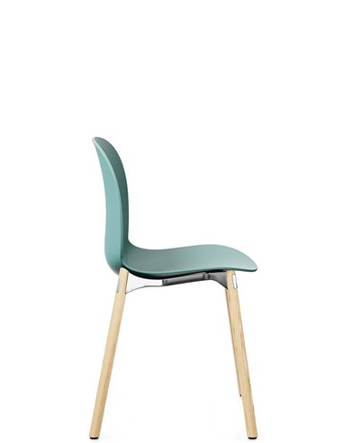 Крісло PROFIM NOOR WOODEN LEGS 6080 SEA GREEN, NATURAL ASH