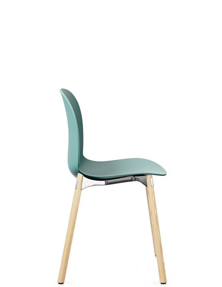 Крісло PROFIM NOOR WOODEN LEGS 6080 SEA GREEN, NATURAL ASH