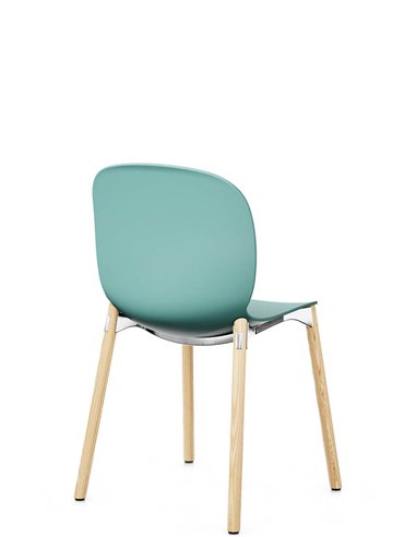 Крісло PROFIM NOOR WOODEN LEGS 6080 SEA GREEN, NATURAL ASH