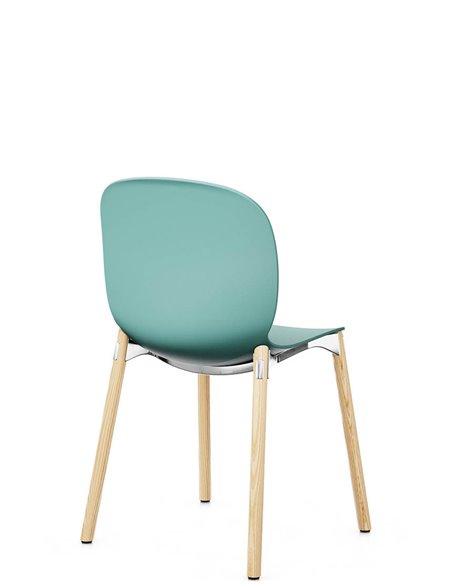 Крісло PROFIM NOOR WOODEN LEGS 6080 SEA GREEN, NATURAL ASH