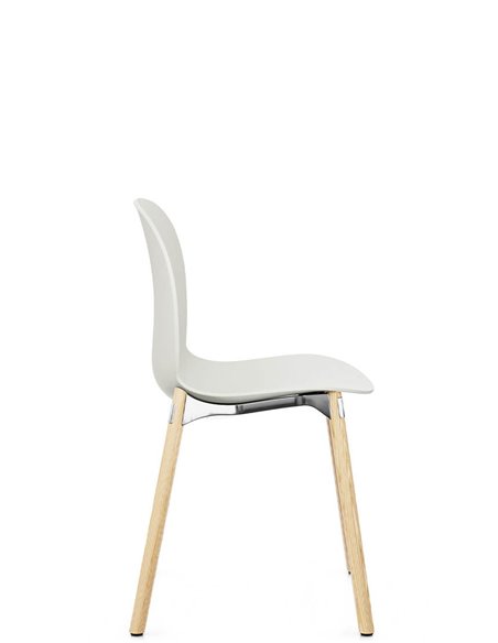 Кресло PROFIM NOOR WOODEN LEGS 6080 VANILLA, NATURAL ASH