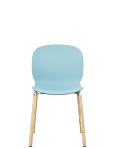 Кресло PROFIM NOOR WOODEN LEGS 6080 SKY, NATURAL ASH