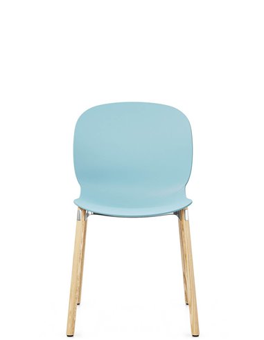 Кресло PROFIM NOOR WOODEN LEGS 6080 SKY, NATURAL ASH