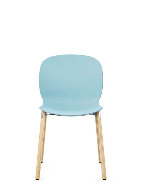 Кресло PROFIM NOOR WOODEN LEGS 6080 SKY, NATURAL ASH