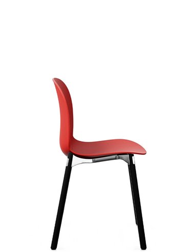Кресло PROFIM NOOR WOODEN LEGS 6080 POPPY, DARK ASH
