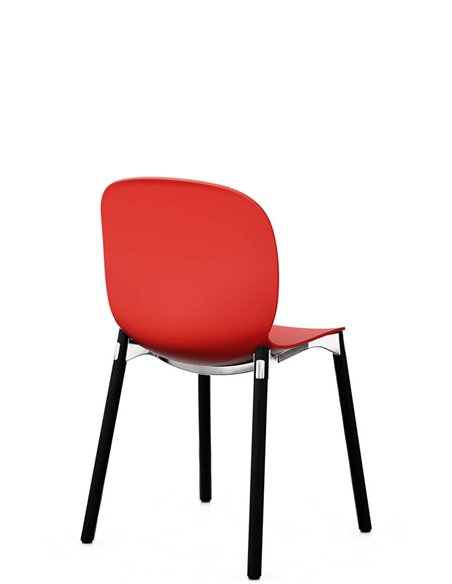 Кресло PROFIM NOOR WOODEN LEGS 6080 POPPY, DARK ASH