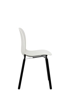 Кресло PROFIM NOOR WOODEN LEGS 6080 VANILLA, DARK ASH 2