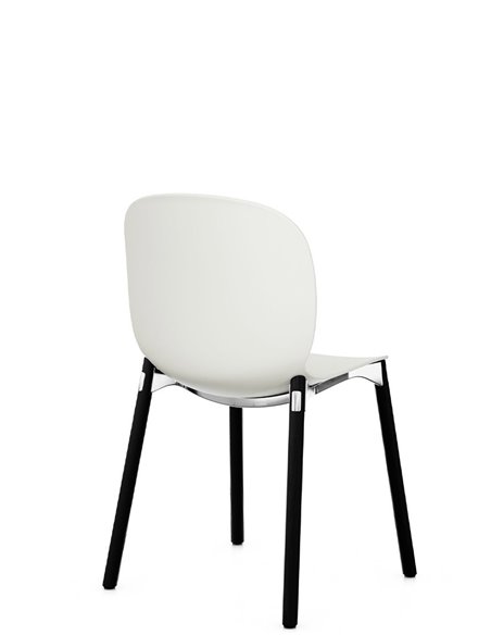 Кресло PROFIM NOOR WOODEN LEGS 6080 VANILLA, DARK ASH