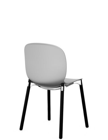 Кресло PROFIM NOOR WOODEN LEGS 6080 MISTY GREY, DARK ASH
