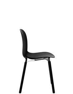 Кресло PROFIM NOOR WOODEN LEGS 6080 GRAPHITE, DARK ASH 2