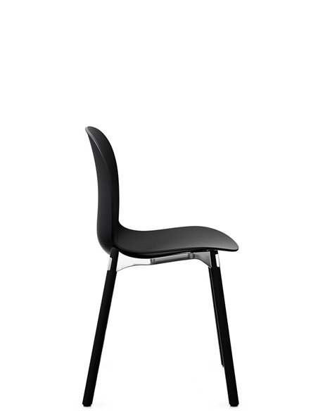Кресло PROFIM NOOR WOODEN LEGS 6080 GRAPHITE, DARK ASH